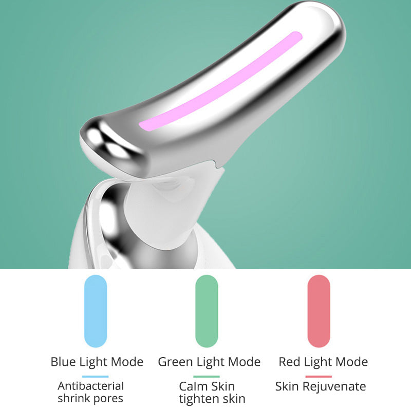 EMS Thermal Neck Lifting & Tightening Massager, Electric Microcurrent Wrinkle Remover, LED Photon Face Beauty Device For Woman
