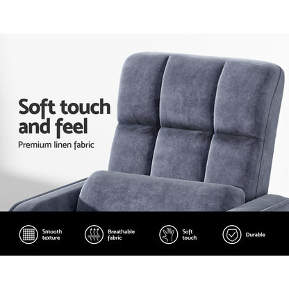 Artiss Floor Chair Lounge Sofa Swivel Charcoal