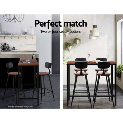 Artiss 2x Bar Stools Vintage Metal Chairs (DzTest)