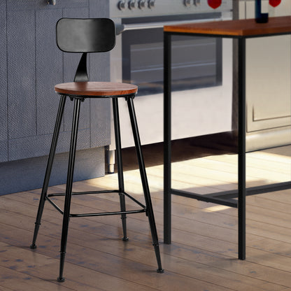 Artiss 2x Bar Stools Vintage Metal Chairs (DzTest)