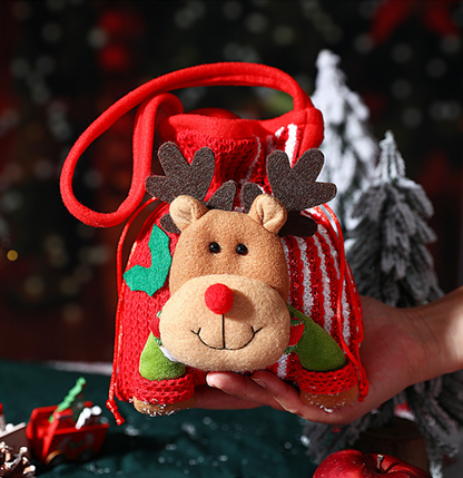 Christmas gift Festive Aussie Christmas Gift Bags: Cute Reindeer, Santa & Snowman Pouches for Xmas Treats & Gifting（Santa Claus） 