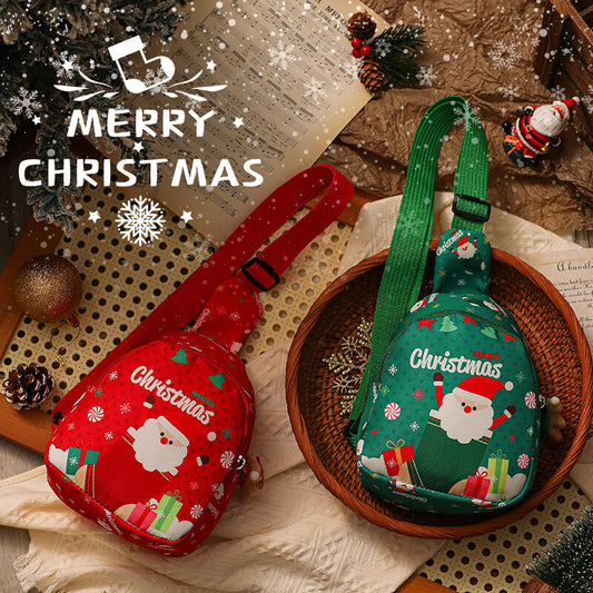 Christmas gifts Aussie Christmas Sling Bag Set – Red & Green Santa-Themed, Adjustable & Festive for Gifting & Styling