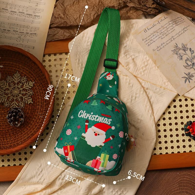 Christmas gifts Aussie Christmas Sling Bag Set – Red & Green Santa-Themed, Adjustable & Festive for Gifting & Styling