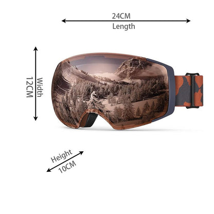 OutdoorMaster Ski Goggles PRO - Frameless, Interchangeable Lens 100% UV400 Protection Snow Goggles for Men & Women-OM-2