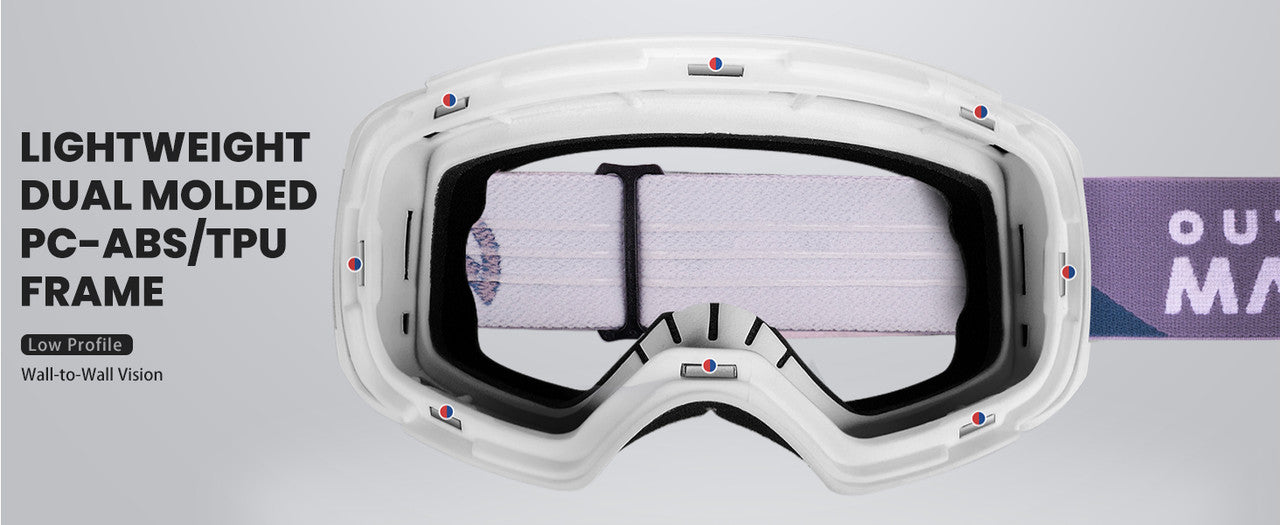 OutdoorMaster Ski Goggles PRO - Frameless, Interchangeable Lens 100% UV400 Protection Snow Goggles for Men & Women-OM-2