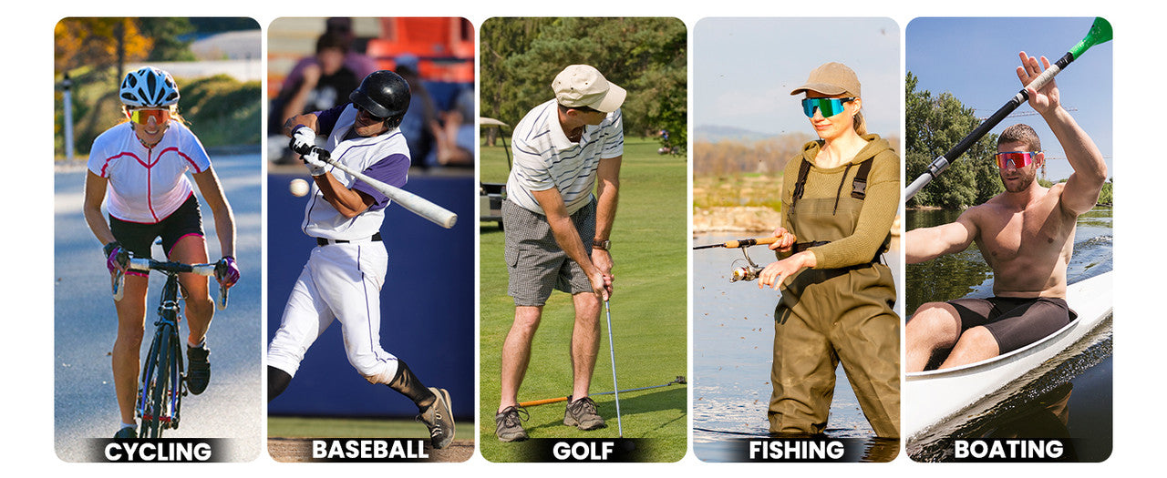 OutdoorMaster Hawk II Polarized Sports Sunglasses for Men Women, TAC 100% UV400 Protection TR90 Frame Cycling Sunglasses, Baseball Running Fishing Golf Glasses-White Frame+revo Blue Cat.3