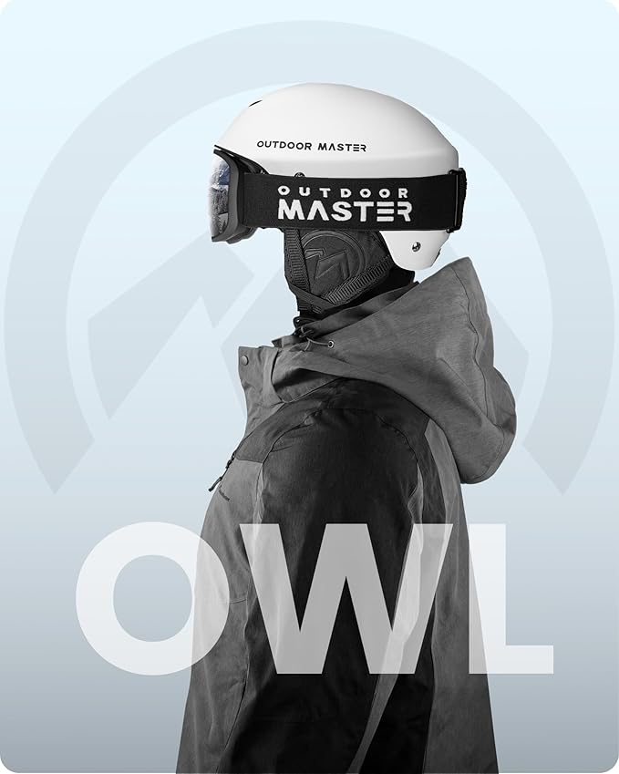 OutdoorMaster Owl Ski Goggles OTG, Snow Snowboard Goggles for Men Women Youth, Anti-Fog, 100% UV Protection-OM-72