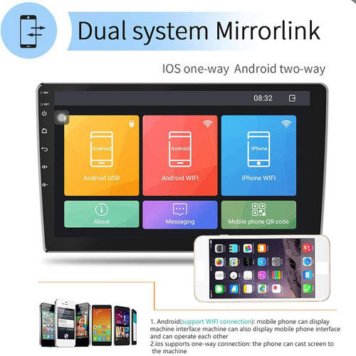 9" Car Radio 2 DIN GPS FM RDS WIFI w/ Rear Camera For Android Auto IOS CarPlay