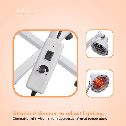 Ellie & Ruby Infrared Heat Floor Lamp 275W Mobile Dimmable Home Salon Treatment