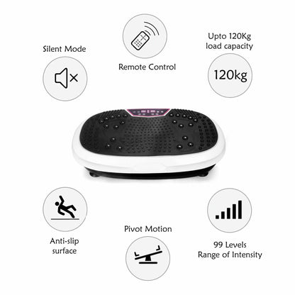 Social Hike Pink Mini Vibration Plate - Vibrating Exercise Machine Platform