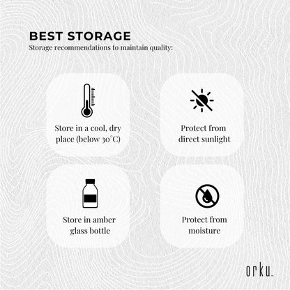 Orku 1L Castor Oil - Hexane Free Cold Virgin Pressed