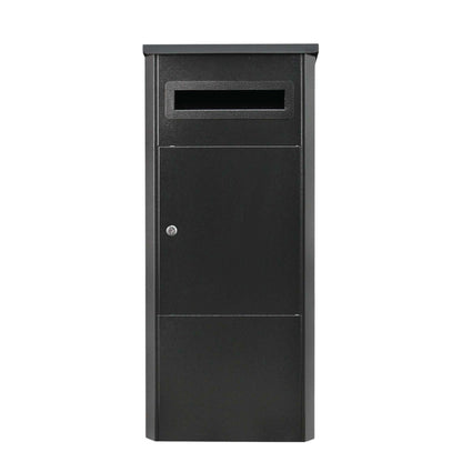 Parcel Delivery Drop Box Mailbox - Secure Home Package Locker 38x38x90cm Black