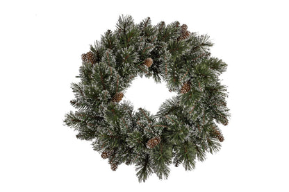 Christabelle 61cm Christmas Wreath Cashmere Pine with LED Lights Front Door Decoration Ornament