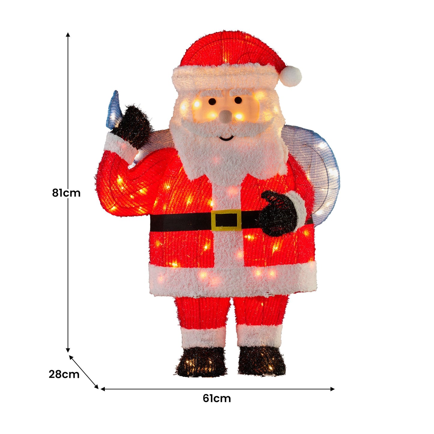 Christabelle 81cm Christmas Santa Display with Lights