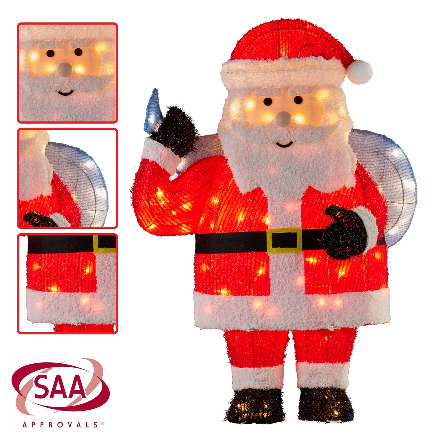Christabelle 81cm Christmas Santa Display with Lights
