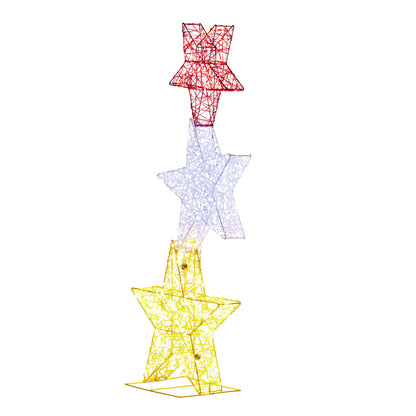 Christabelle 120cm Triple Star Christmas Display with Lights