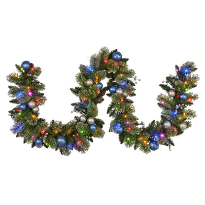 Christabelle 274cm Blue Collection Multicolour Pre-Lit Christmas Garland