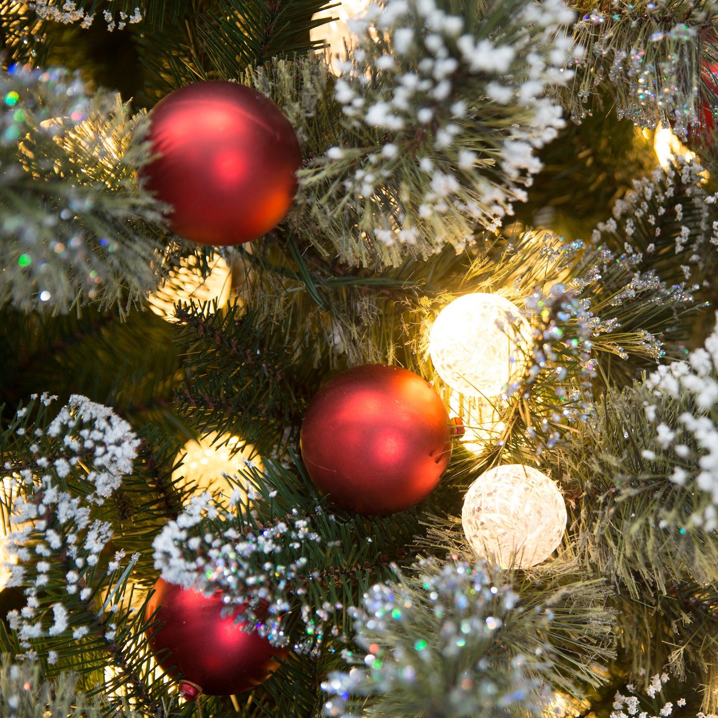 Christabelle Swishmas Snowy Bristle 2.7m Multicolour Pre-Lit Christmas Tree with 2870 Tips