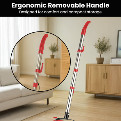 Klika Hauskeeper 5 in 1 Electric 240V Floor Polisher w/ 6M Power Cable Timber Hard Waxer Buffer Cleaner Red