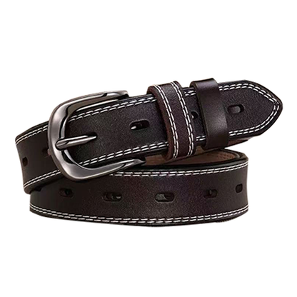 Classic Leather Belts for Women, Joyreap Genuine Leather Womens Belts Alloy Pin Buckle (Brown)