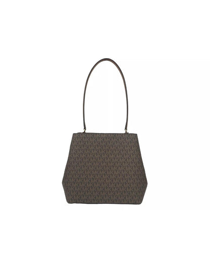 Michael Kors Women's Medium Pratt Bucket Shoulder Bag Purse Brown - One Size