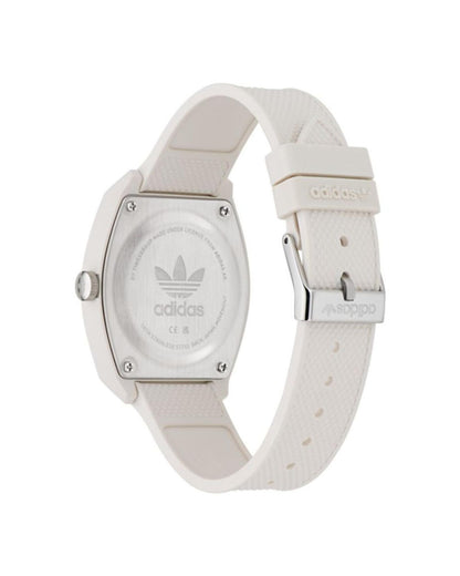 Adidas Unisex's White Silicone Watch - One Size