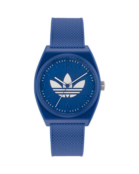Adidas Unisex's Blue Silicone Watch - One Size