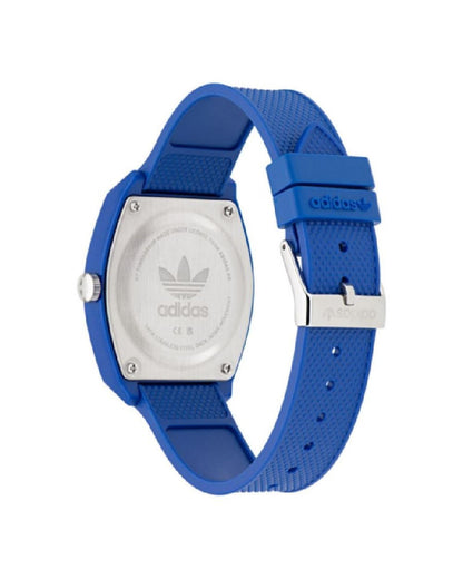 Adidas Unisex's Blue Silicone Watch - One Size
