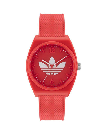 Adidas Unisex's Red Silicone Watch - One Size