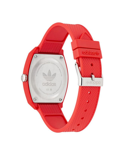 Adidas Unisex's Red Silicone Watch - One Size