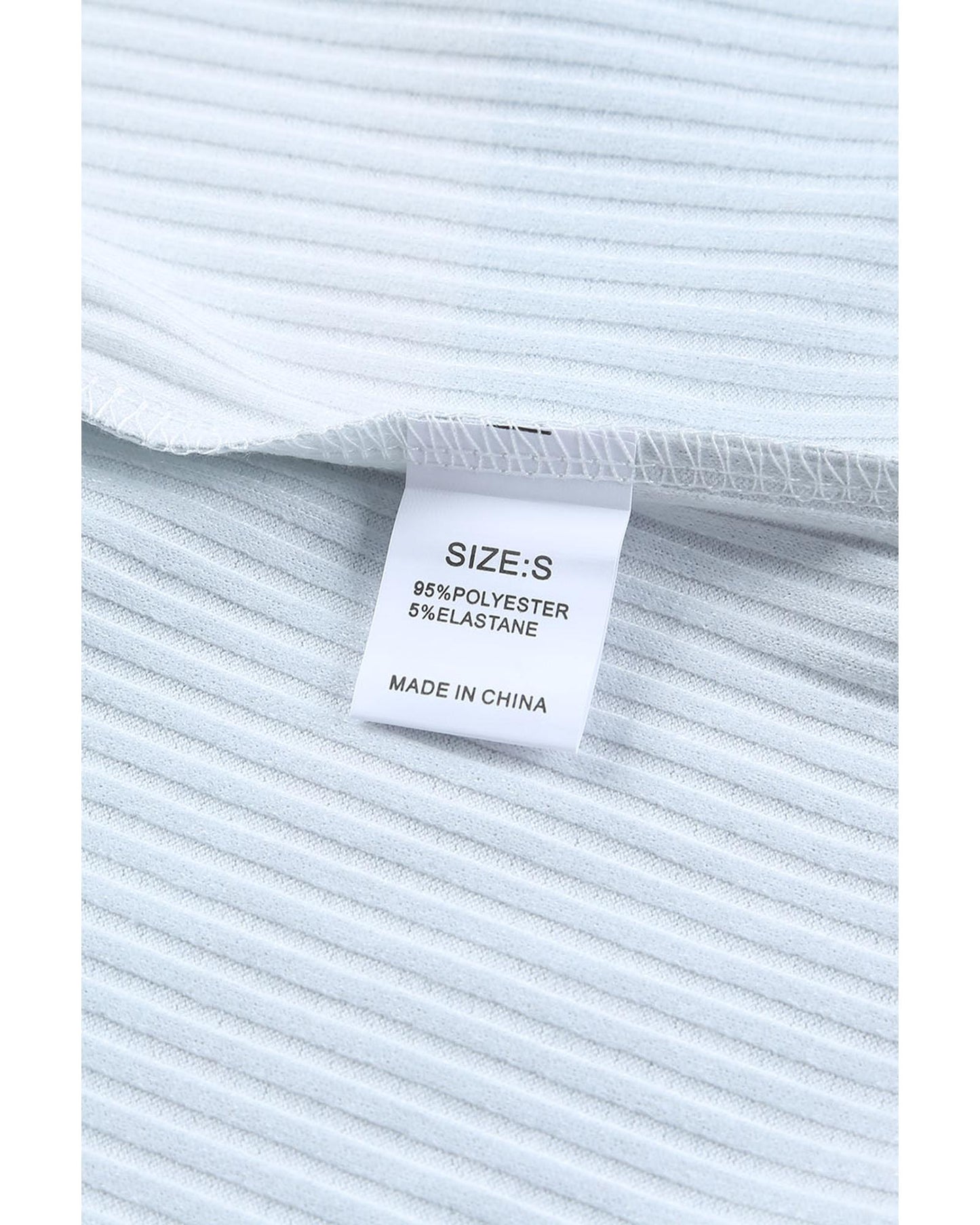 Azura Exchange Ribbed Color Block Long Sleeve Top with Pocket - L