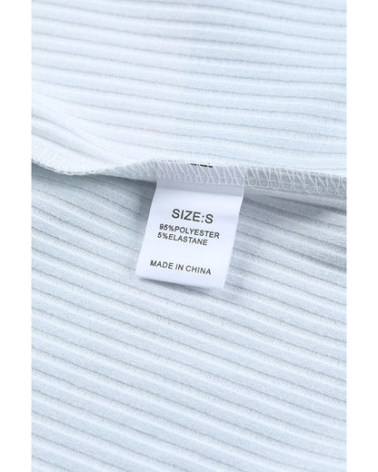 Azura Exchange Ribbed Color Block Long Sleeve Top with Pocket - L