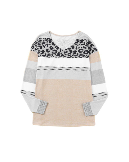 Azura Exchange Leopard Print V-Neck Top - 2XL
