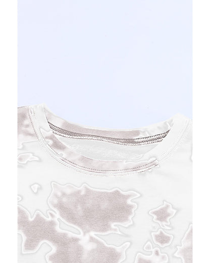 Azura Exchange Tie-dye Short Sleeve Top - S