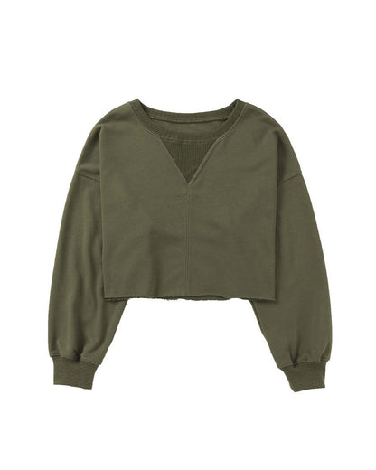 Azura Exchange Cropped Drop Shoulder Sweatshirt - XL