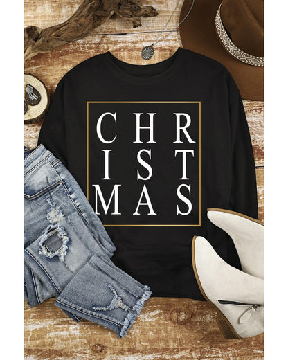 Azura Exchange Glitter Print Crew Neck Sweatshirt - 2XL