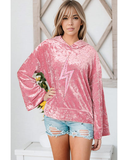 Azura Exchange Sequin Oversized Hoodie - M