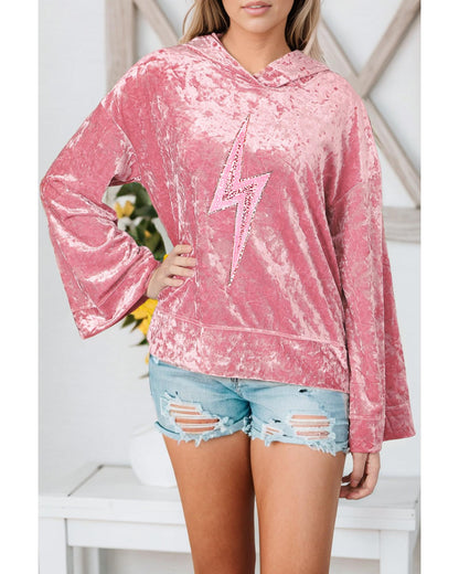Azura Exchange Sequin Oversized Hoodie - S