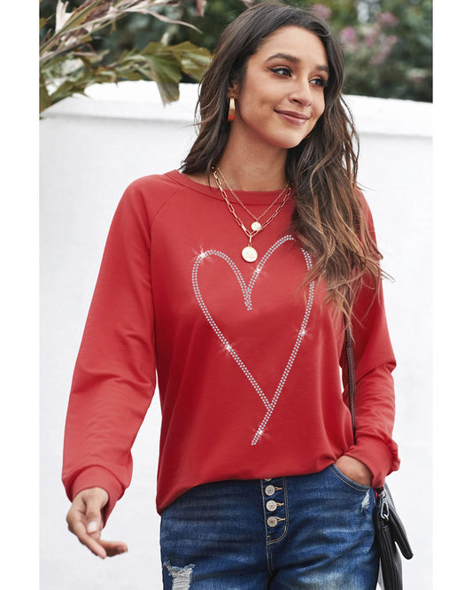 Azura Exchange Heart Shaped Long Sleeve Sweatshirt - 2XL