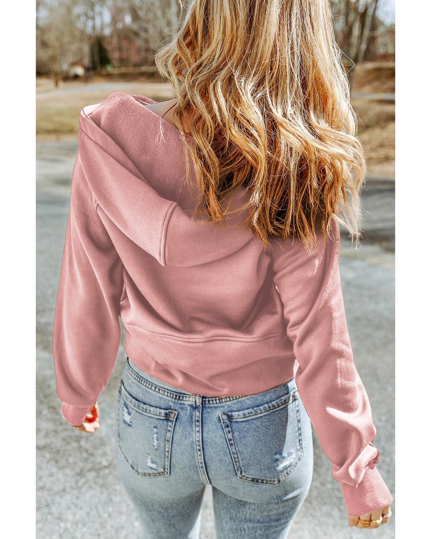 Azura Exchange Quarter Zip Kangaroo Pocket Hoodie - L