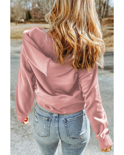 Azura Exchange Quarter Zip Kangaroo Pocket Hoodie - L