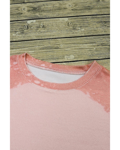 Azura Exchange Bleached Round Neck Pullover Sweatshirt - S