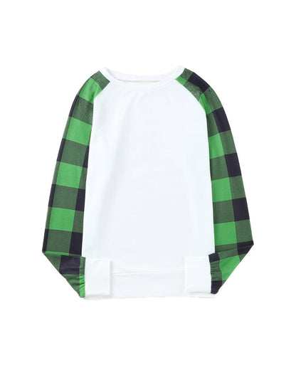 Azura Exchange Plaid Long Sleeve Sweatshirt - L