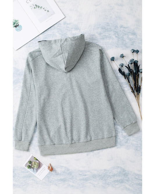 Azura Exchange Lace-up Grey Casual Hoodie - 2XL