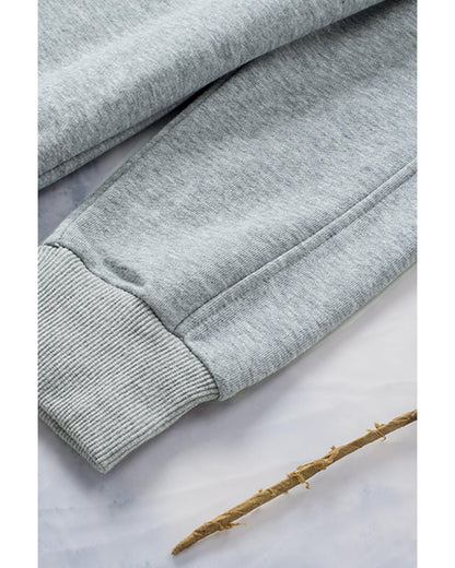 Azura Exchange Lace-up Grey Casual Hoodie - XL