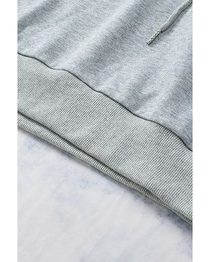 Azura Exchange Lace-up Grey Casual Hoodie - XL