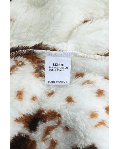 Azura Exchange Cow Print Fleece Sweatshirt - XL