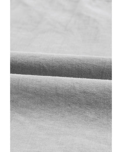 Azura Exchange Denim Shirt with Turn-down Collar - M