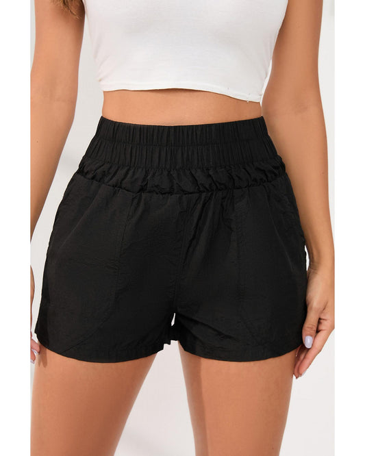Azura Exchange Elastic High Waist Side Pockets Shorts - L