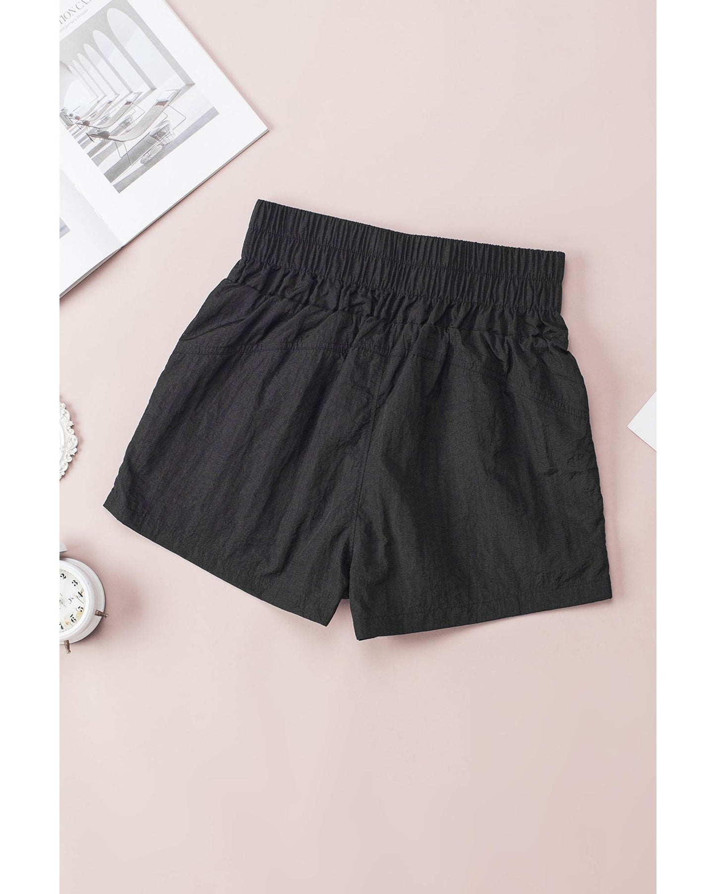 Azura Exchange Elastic High Waist Side Pockets Shorts - XL